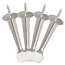 4pcs Weighted Zinc Alloy Door Stopper Set with Rubber Tip, Vintage Decorative Style for Wall Protection