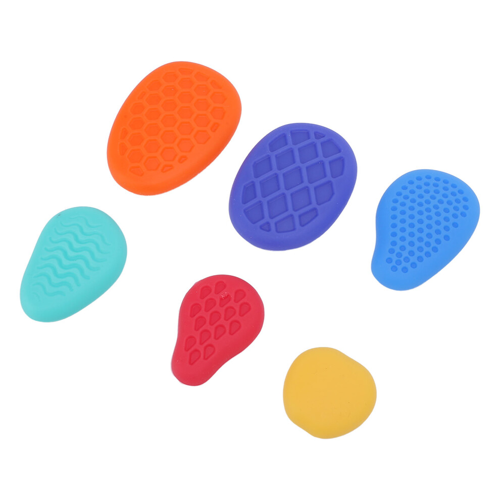 6pcs Silicone Textured Sensory Stone Set
