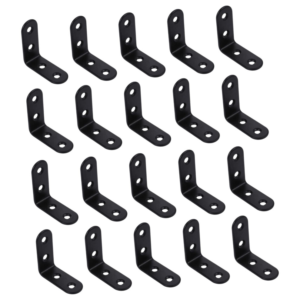 20Pcs Stainless Steel Shelf Bracket Heavy Duty Right Angle Corner Brace With Corrosionresistant Finish 9771547934516