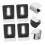 8pcs Stainless Steel Mirror Clips for Wall Mounting Bathroom Frameless Secure Mounting Set 3