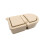 Siliconen snacksdoos met dubbele compartimenten, draagbaar-Beige 1