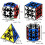 Gear Speed Cube Set 4 Pack Gear Puzzle Bundle with 3x3 Cube Pyramid Cylinder Ball Smooth Turning Design 4