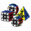 Gear Speed Cube Set 4 Pack Gear Puzzle Bundle with 3x3 Cube Pyramid Cylinder Ball Smooth Turning Design 5