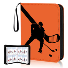4 Pocket Trading Card Binder with Sleeves, 400 Card Large Capacity Hockey Sports Card Album for Baseball Football Basketball Collection