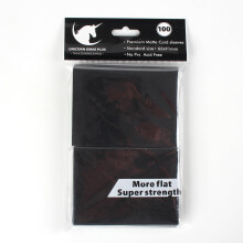 Card Sleeves 100 Pack Matte Black Non‑Slip Back Standard Size Trading Card Protectors for MTG Tournament Play