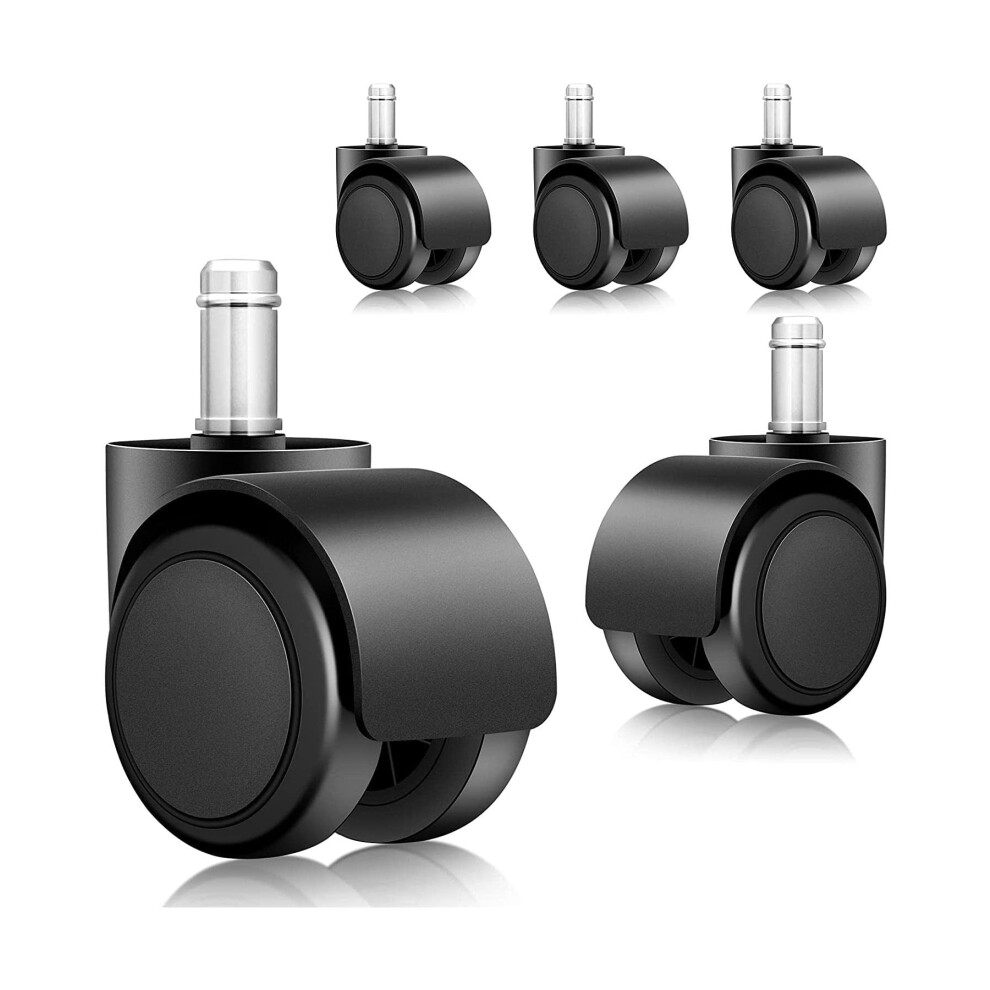 Office Chair Caster Wheels 2 Inch Set Of 5, Durable Low Noise Swivel Casters For Universal Chairs 9073542082569