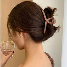 Large Matte Butterfly Hair Claw Clips for Women, Secure Grip French Style Durable Hold, Brown