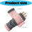 Embroidered Acrylic Gloves With Touchscreens Function-Cyan DF 3