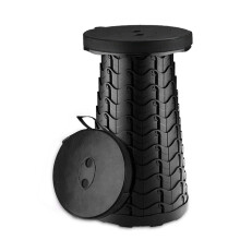 Portable Folding Stool, Height Adjustable Telescopic Camping Chair for Travel Hiking Fishing BBQ Outdoor and Indoor Use