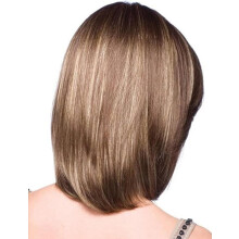 Short Blonde Pixie Wig for Women Ombre Layered Cut with Bangs Synthetic Natural Look Brown
