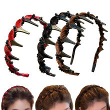 3 Pack Vintage Pearl Headbands for Women Girls, Elegant Hairbands with Teeth Hoop for Wedding Party