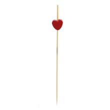 Eco-Friendly Bamboo Heart Shaped Cocktail Toothpicks, Reliable Non-Toxic Disposable Garnish Picks for Wedding Party Decor