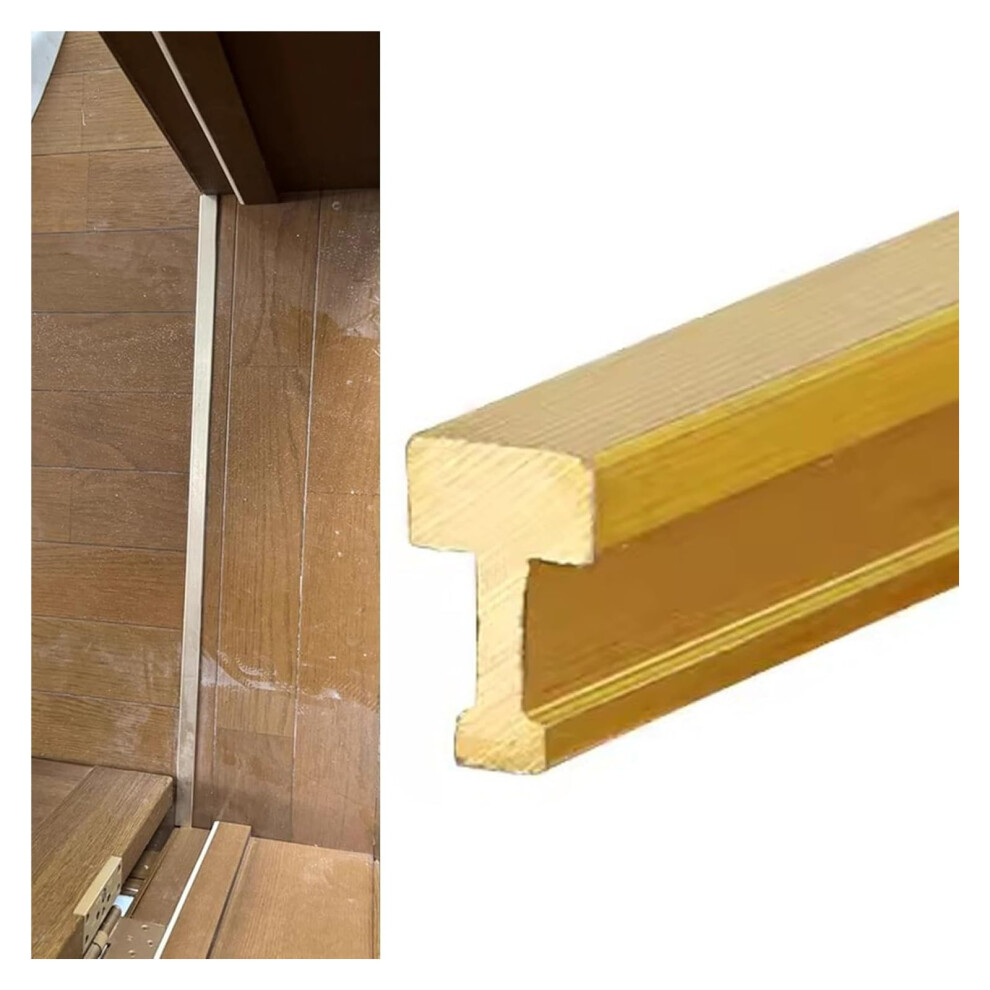 Metal Brass Floor Transition Strip For Wood To Tile, Seamless Door Threshold Trim Bar 4X6mm 9351714561389