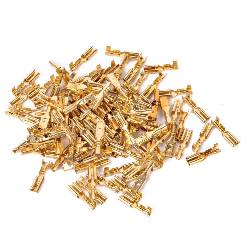 2.8Mm Copper Crimp Terminals And Female Spade Connectors Kit 200Pcs Insulated Sleeves Set For Automotive Wiring 9771547935940