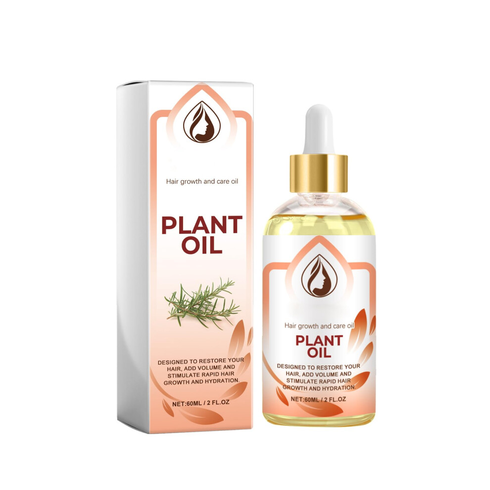 Rosemary and Ginger Hair Growth Oil 2 Fl Oz Natural Scalp Treatment for Thicker Fuller Hair and Breakage Reduction
