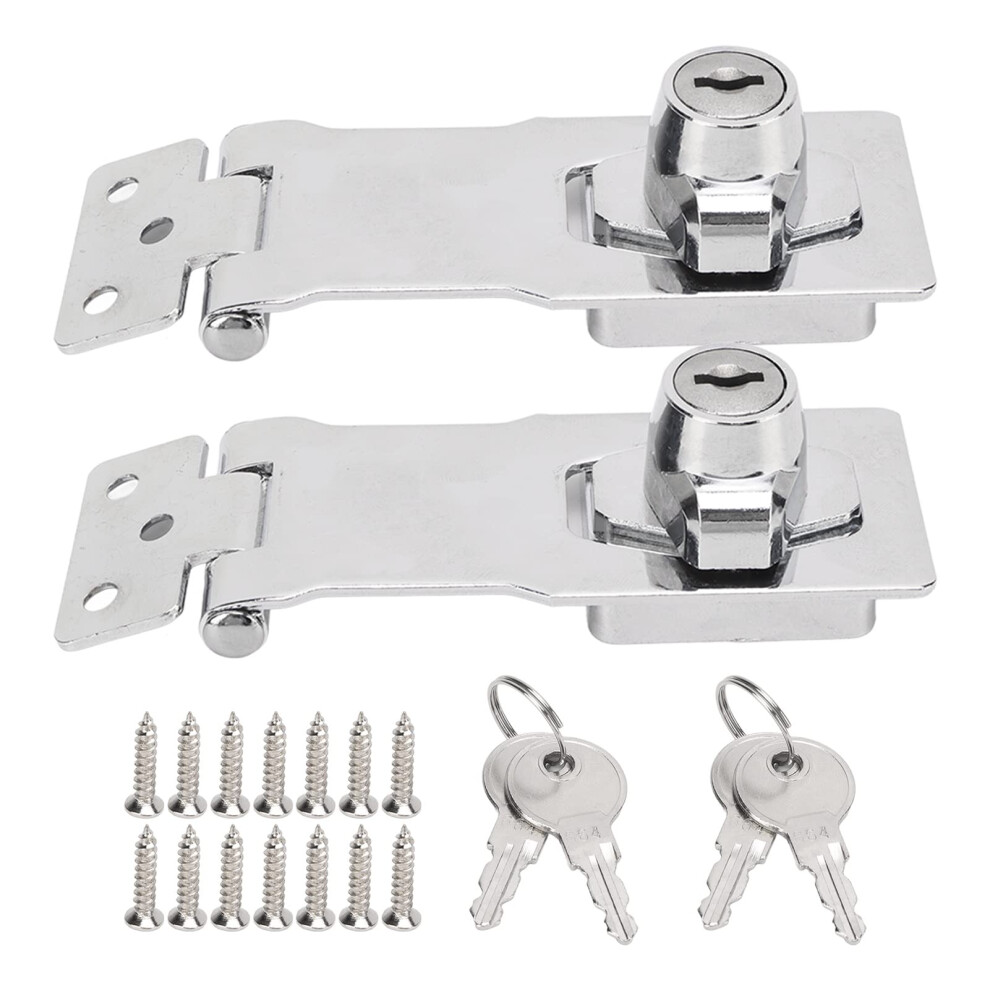 Keyed Hasp Lock Zinc Alloy Secure Key Locking Hasp For Cabinet And Drawer Furniture 9351714561785