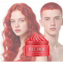 Temporary Hair Color Wax Red 30ML, Dual Color Styling Washable Hair Dye Wax for Parties and Cosplay