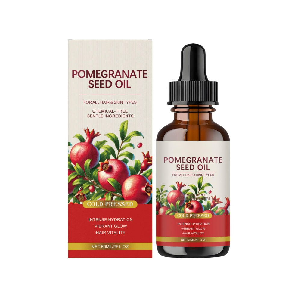 Cold Pressed Pomegranate Seed Oil 2 Fl.oz â 100% Pure Hydrating AntiAging Oil for Face, Body and Hair