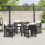Berkfield Garden Dining Set 5 pcs Black Poly Rattan 4