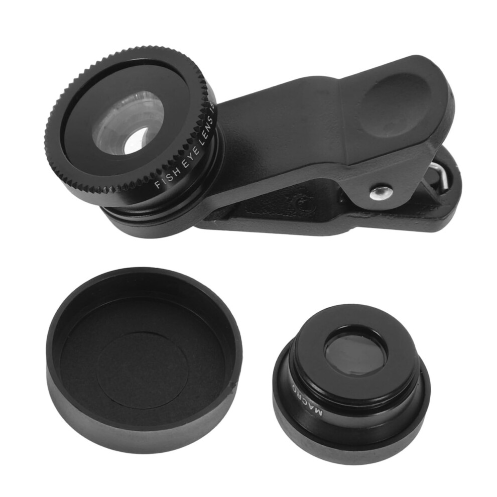 3 In 1 Phone Camera Lens Kit With Wide Angle Macro And Fisheye Lenses, Clip On Design For Smartphone 9351714561815