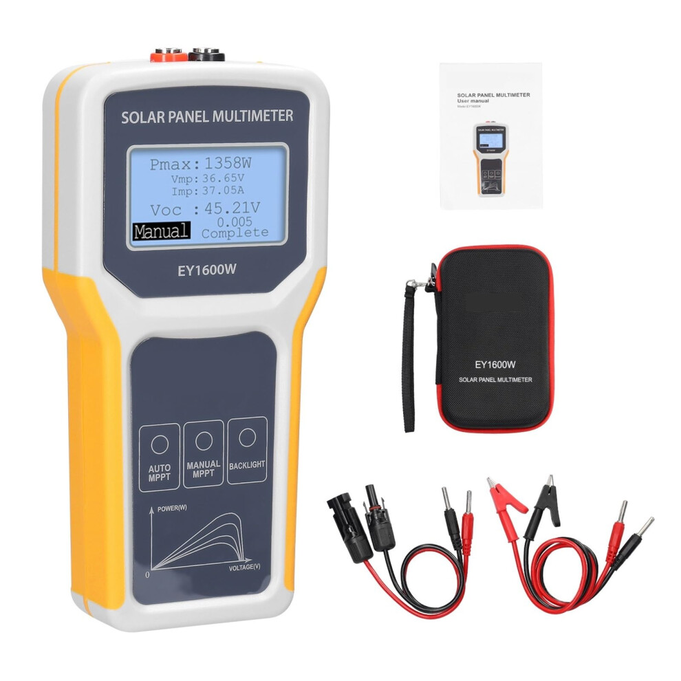 Solar Panel Tester 1600W Photovoltaic Multimeter With Automatic Mppt Adjustment And Realtime Display 9771547936381
