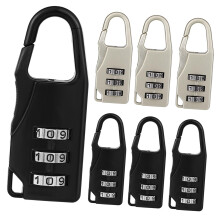 6pcs TSA Approved Travel Combination Locks, Keyless 3Digit Security Luggage Padlocks for Suitcase and Backpack