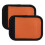 Orange Luggage Handle Wraps 2 Pack, Soft Polyester Comfort Grip Covers with Bright Identifier and Writable Info Card 1