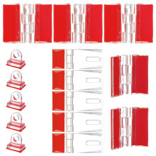 Acrylic Hinges Kit 15 Pcs Transparent Self Adhesive Latch Set for DIY Plastic Box and Cabinets