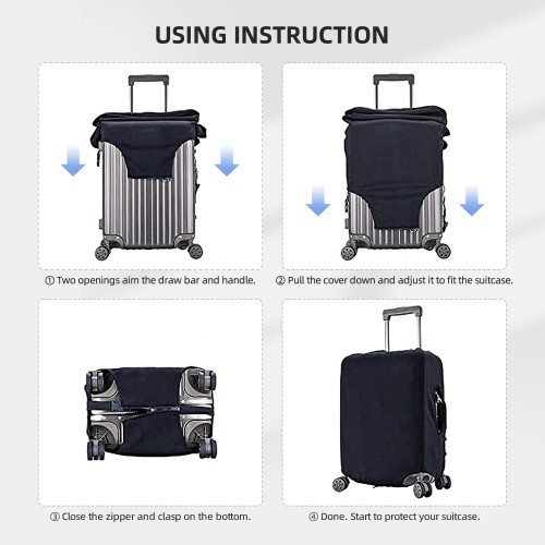 Custom Luggage Cover 1832 Inch,  Suitcase Protector with Double‑Sided Design and Secure Fit 2