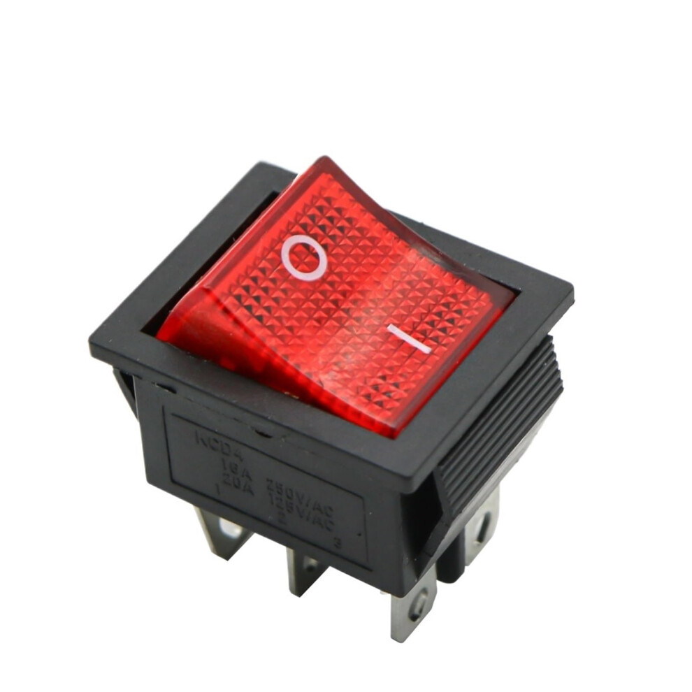 Illuminated Rocker Switch 16A 250V Dpst On Off Boat Switch With Led Indicator Red Panel Mount 9771547048947