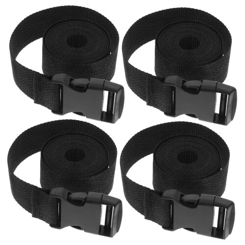 Adjustable Luggage Straps with Quick‑Release Buckle, 4pcs Heavy Duty Polypropylene Tie Down Set for Suitcases