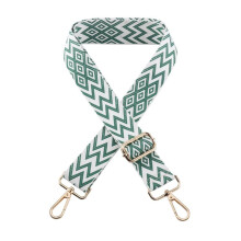 3.8cm Wide Adjustable Crossbody Bag Strap with Silver Clasp, Green Purse Replacement Shoulder Handbag Strap