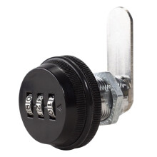 3 Digit Combination Cam Lock for Cabinet Drawer Mailbox, Keyless Zinc Alloy 25mm Cylinder Black