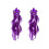 Belles boucles d'oreilles bohèmes à fleurs en strass avec-Violet 1
