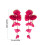 Belles boucles d’oreilles florales faites à la main-fleur rose 4