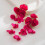 Belles boucles d’oreilles florales faites à la main-fleur rose 5
