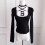 Modern Lace Ruffle Accent Tie Detail Pullover Casual Top For-L 3