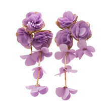 Matériaux confortables d'alliage de boucles d'oreilles-Violet