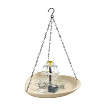 Elegant Heart Shape Solar Bird Bath With Automatic-Beige
