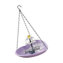 Solar Power Bird Water Cascading Bowl Multifunction-Purple