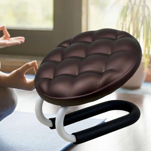 Space Saving Metal Meditations Stool Portables Kneeling-brown 2