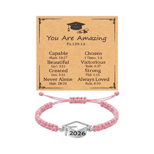 Individualisiertes Abschlussarmband für den-Rosa