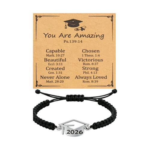 Individualisiertes Abschlussarmband für den-Schwarz
