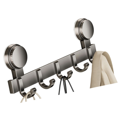 Space Saving Suction Hook Adjustable Nonslip Stronge-5Hooks