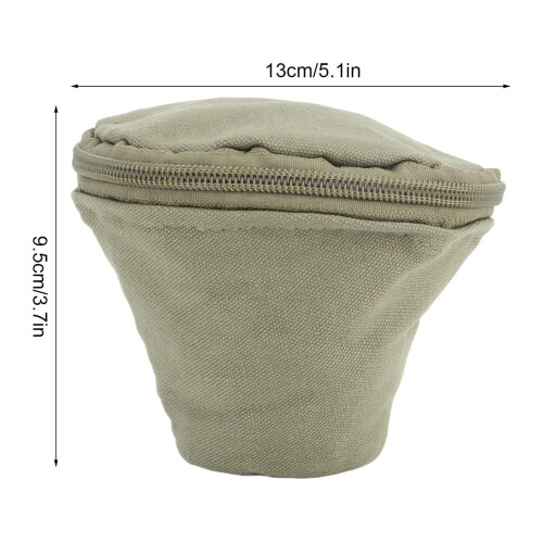 Practical Canvas Coffee Filter Holder Organizer with Zipper for 2