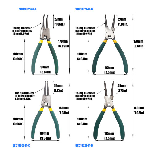 Multifunctional 7Inch Bent And Straight Tip Retaining-Model B 1