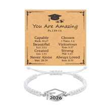 Individualisiertes Abschlussarmband 2026, symbolisches-Weiß