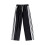 Stretchable Polyester Lounges Pants Side Stripe Detail-Black S 1