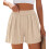 Contemporary Design Ladies Athletic Shorts Polyester-Beige M 1