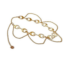 Mond- und Stern-Taillenkette, Kleidungsaccessoires,-Goldfarben